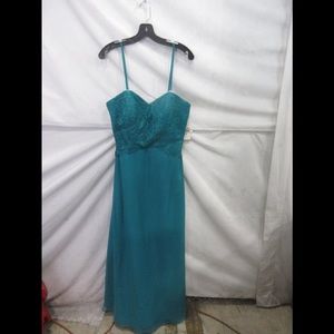 NWT DaVinci Teal Maxi Dress XL elegant gown party evening